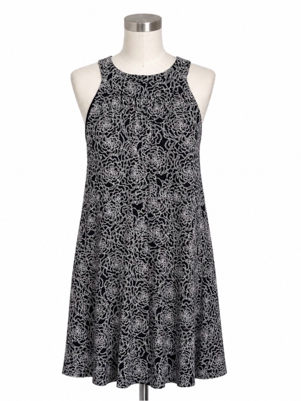 Tommy Hilfiger Black & White Floral Sleeveless Dress